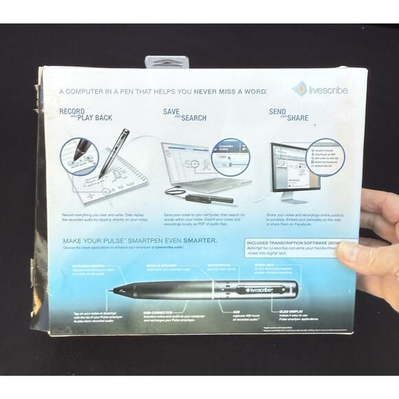 Open Box - Livescribe Pulse Smartpen (4GB) Smart Pen A Computer Pen! - Picture 4 of 10